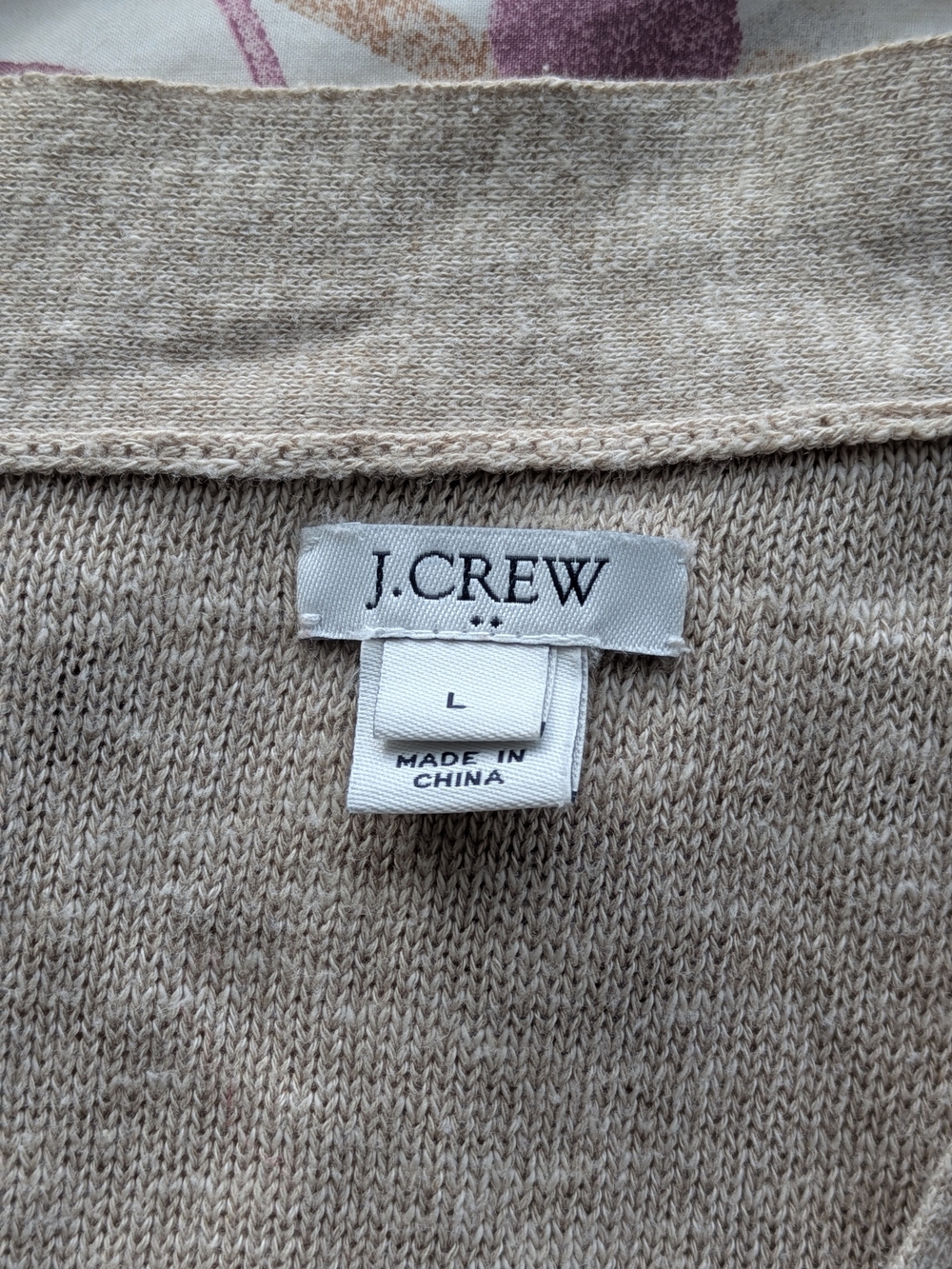 J. Crew Beige Lightweight Knit Sweater
